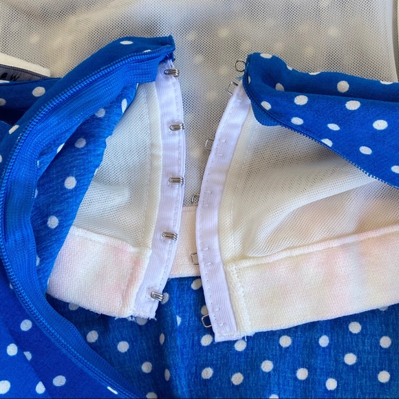 Zara Off The Shoulder Polka Dot Top M - Picture 10 of 15